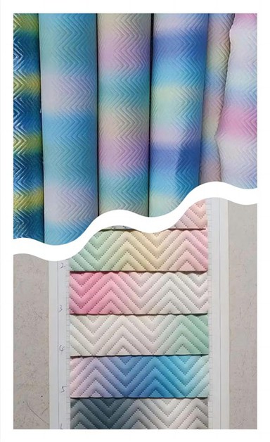 Jenis Berlian Vinyl Marin PU Faux Kulit Peluru Fabrik Untuk Haluan Dan Beg