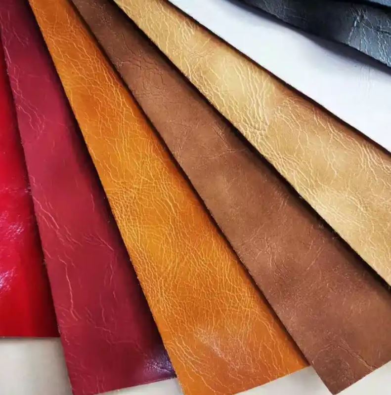 Bahan Kulit Suede Nappa Fabrik PU Kulit Sintetik Untuk Beg Sarung Tempat Duduk Kereta