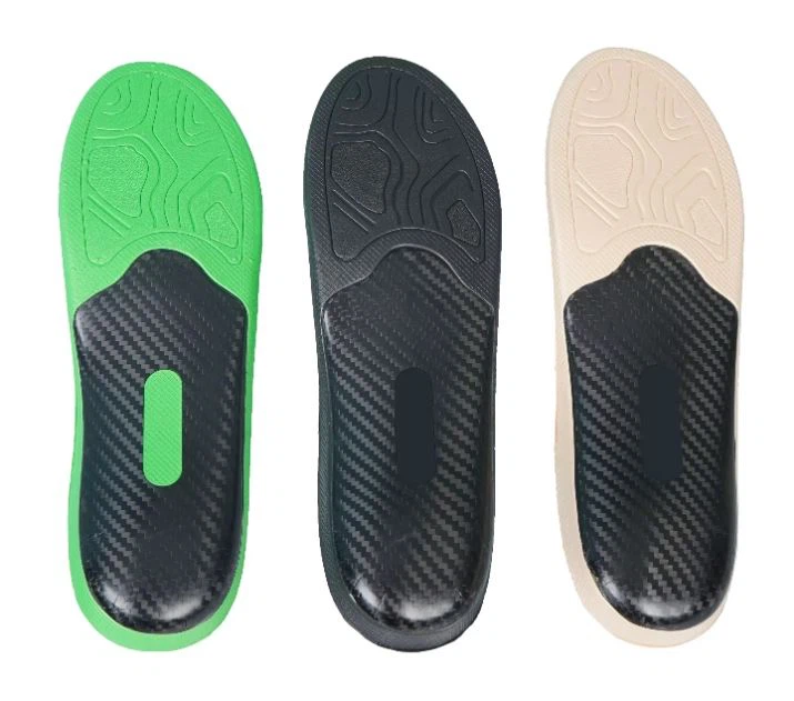 2024 Produk Baharu Karbon Fiber Insoles Tinggi Elastik Penyerapan Hentakan Fabrik Gentian Karbon Untuk Atlet