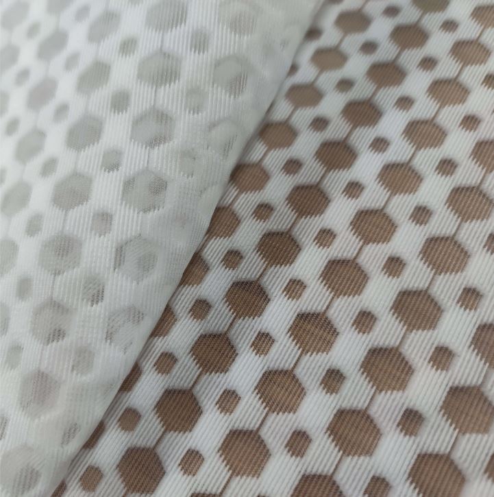 3D Air Layer Jacquard Mesh Knitted Hexagonal Sandwich Mesh Shoe Chair Mesh Fabric