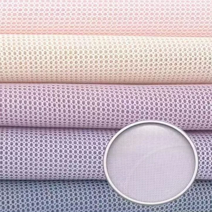 China 3d Spacer Mesh 3D Warp Knitted Sandwich Air Mesh Fabrics 3D Spacer Fabric Air Layer Mesh