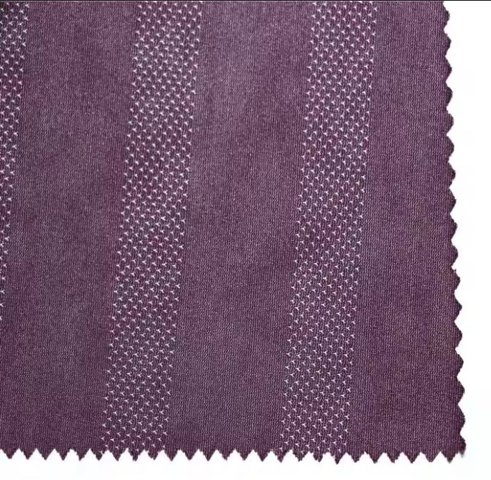 Jacquard 2023 Baru Cantik 100% Poliester Stripe Fabrik Mesh Untuk Pakaian Sukan