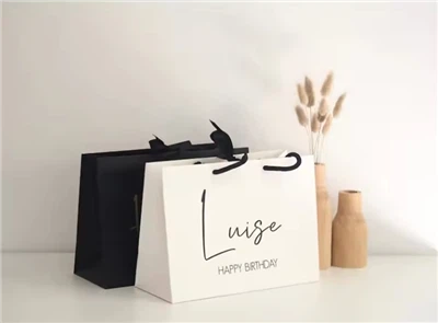 Fesyen Cetakan Tersuai Beg Beli-belah Mewah Beg Pembungkusan Boleh Kitar Semula Beg Kertas Hadiah Dengan Pemegang